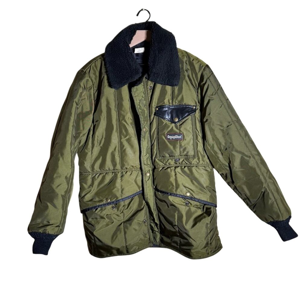 VINTAGE REFRIGIWEAR double lined nylon winter coat L